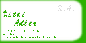kitti adler business card