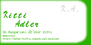 kitti adler business card